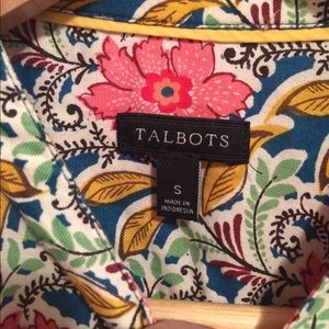 Talbots long sleeve floral top size S